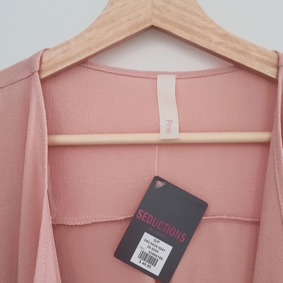 Dusty pink waterfall vest coat, size small - Picture 2 of 4